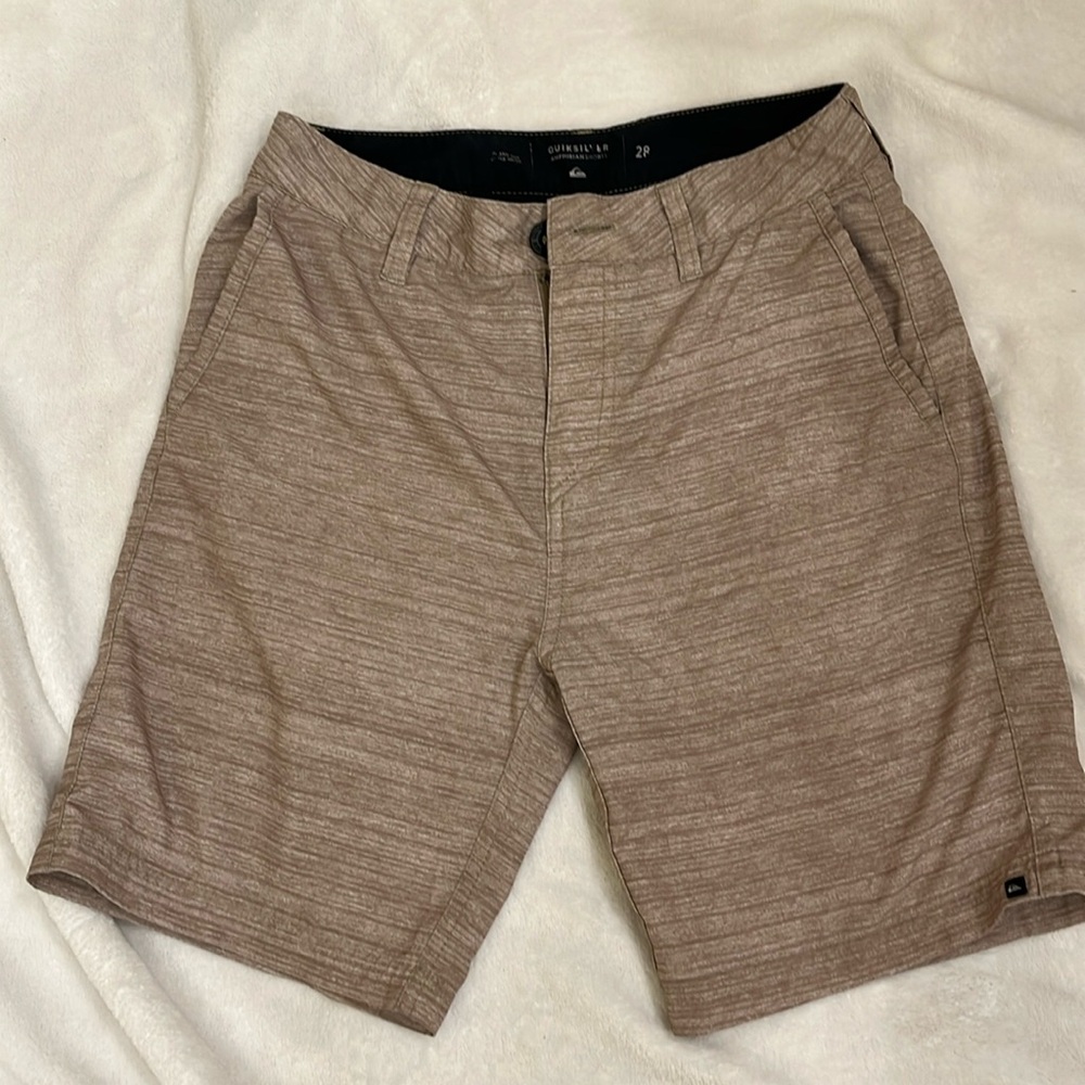 Mens' Quiksilver khaki Amphibian Shorts/ Swim Trunks Size 28